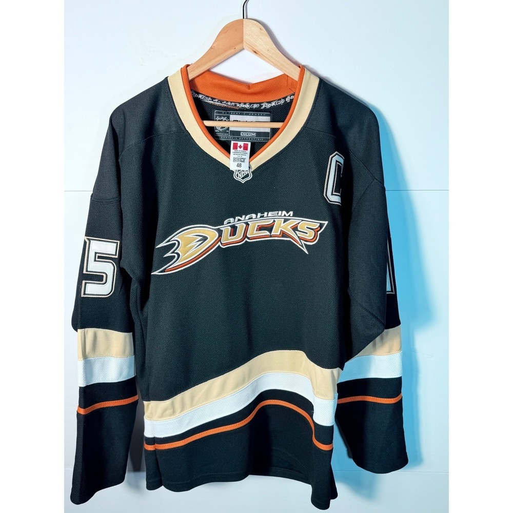CCM Reebok Anaheim Ducks Ryan Getzlaf 15 Authentic NHL Jersey Black Mens 48 C